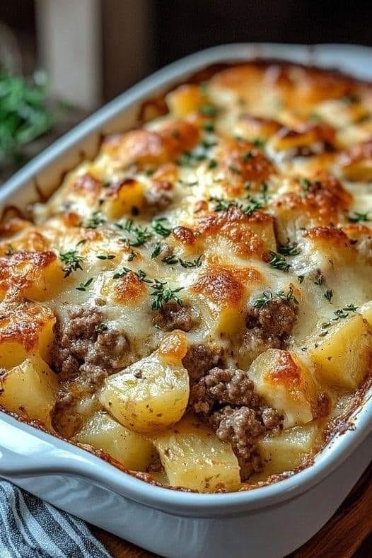Easy Hamburger Potato Casserole Recipe 🍔🥔 465677826_2322618344743089_4029015230780468202_n