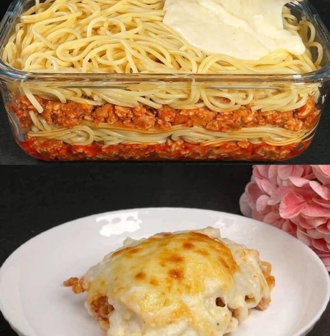 Baked Spaghetti with Minced Beef and Bacon AFD7A26D-78A5-4948-85B9-8F5D7D11FFE9