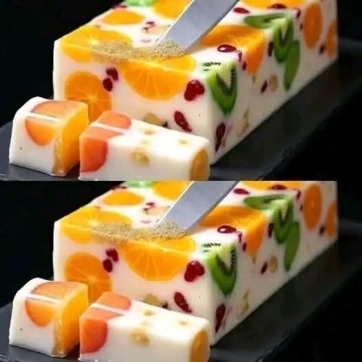 🍓🍊🍰 Refreshing Fruit Jelly Milk Cake IMG_3390